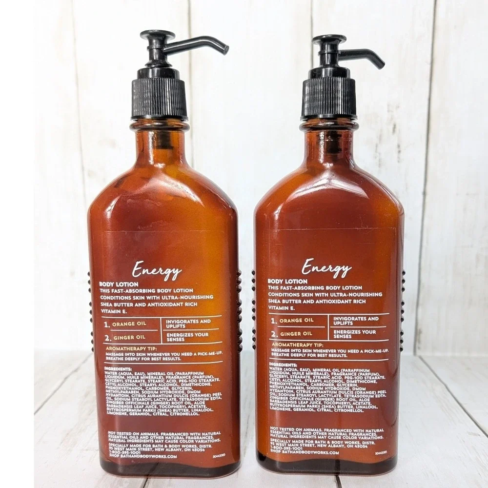 Bath & Body Works Aromatherapy‎ Energy Orange Ginger Body Lotion 6.5oz Set of 2